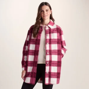 Online TOG24 Sally Womens Shacket Burgundy Check