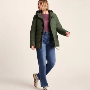 Best TOG24 Sleight Womens Padded Short Parka Dark Green