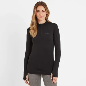 New TOG24 Snowdon Womens Thermal Base Layer Quarter Zip Black