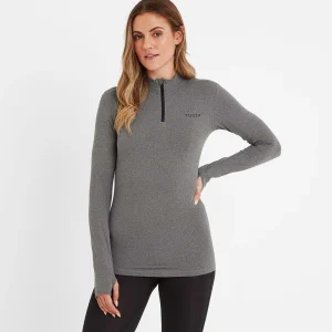 Discount TOG24 Snowdon Womens Thermal Base Layer Quarter Zip Grey Marl