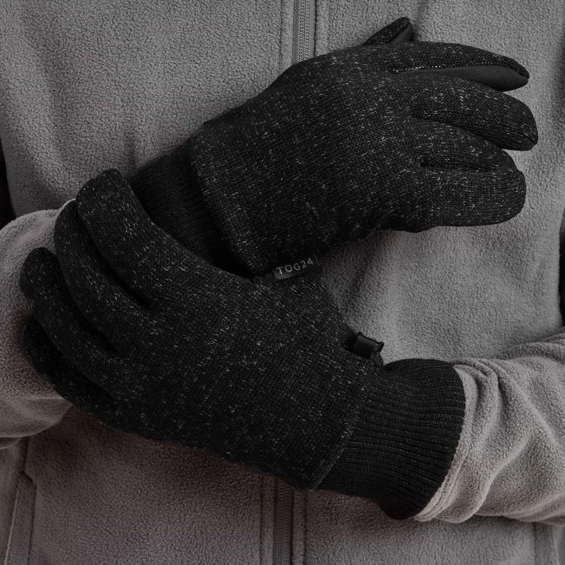 storm-black-marl-knitlook-powe-YnnnLcMF-0.webp New TOG24 Storm Knitlook Powerstretch Gloves | Black Marl