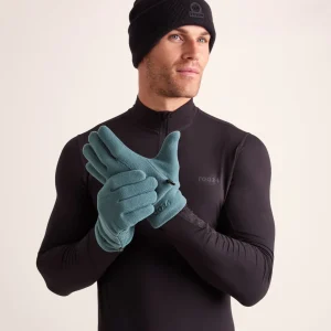 Online TOG24 Stride Microfleece Gloves Dark Turquoise