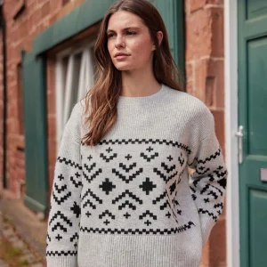 Fashion TOG24 Tamara Womens Knitted Jumper Ice Grey Marl