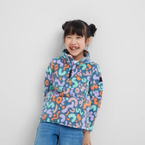 Best TOG24 Toffolo Kids Zipneck Fleece Blue Swirl Print