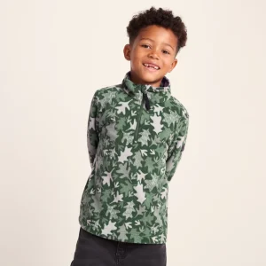Outlet TOG24 Toffolo Kids Zipneck Fleece Oak Leaf Print