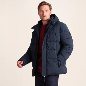 Fashion TOG24 Tunnard Mens Padded Short Jacket Dark Indigo