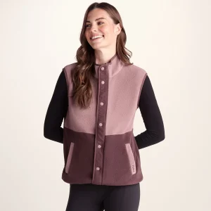 Best TOG24 Tunston Womens Fleece Gilet Mauve/Dark Mauve