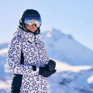 Best TOG24 Vermont Womens Ski Jacket Black/White Outline Star | Black/Optic White Outline Star