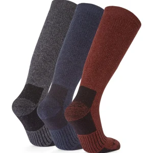 Discount TOG24 Villach 3 Pack Mens Trek Socks Dark Grey, Indigo & Port | Dark Grey Marl/Port/Dark Indigo