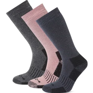Hot TOG24 Villach 3 Pack Womens Dark Grey Marl Trek Socks | Dark Grey Marl/Faded Pink/Washed Blue